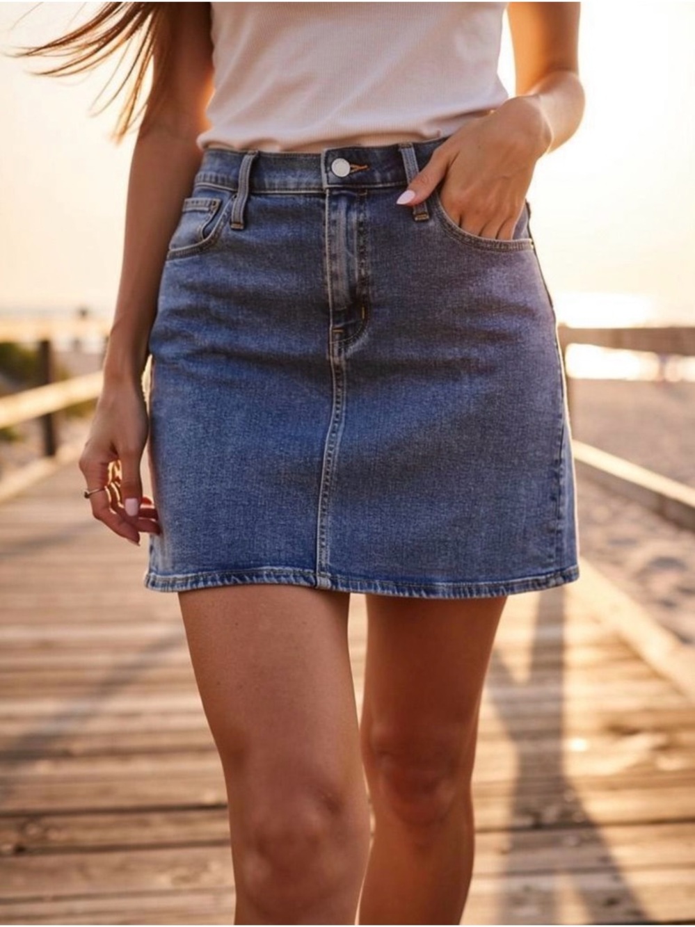 J. Crew Blue Denim Mini Skirt